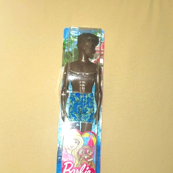 Barbie Beach Ken Doll BNIB African American Twists Brown Eyes - Picture 8 of 8